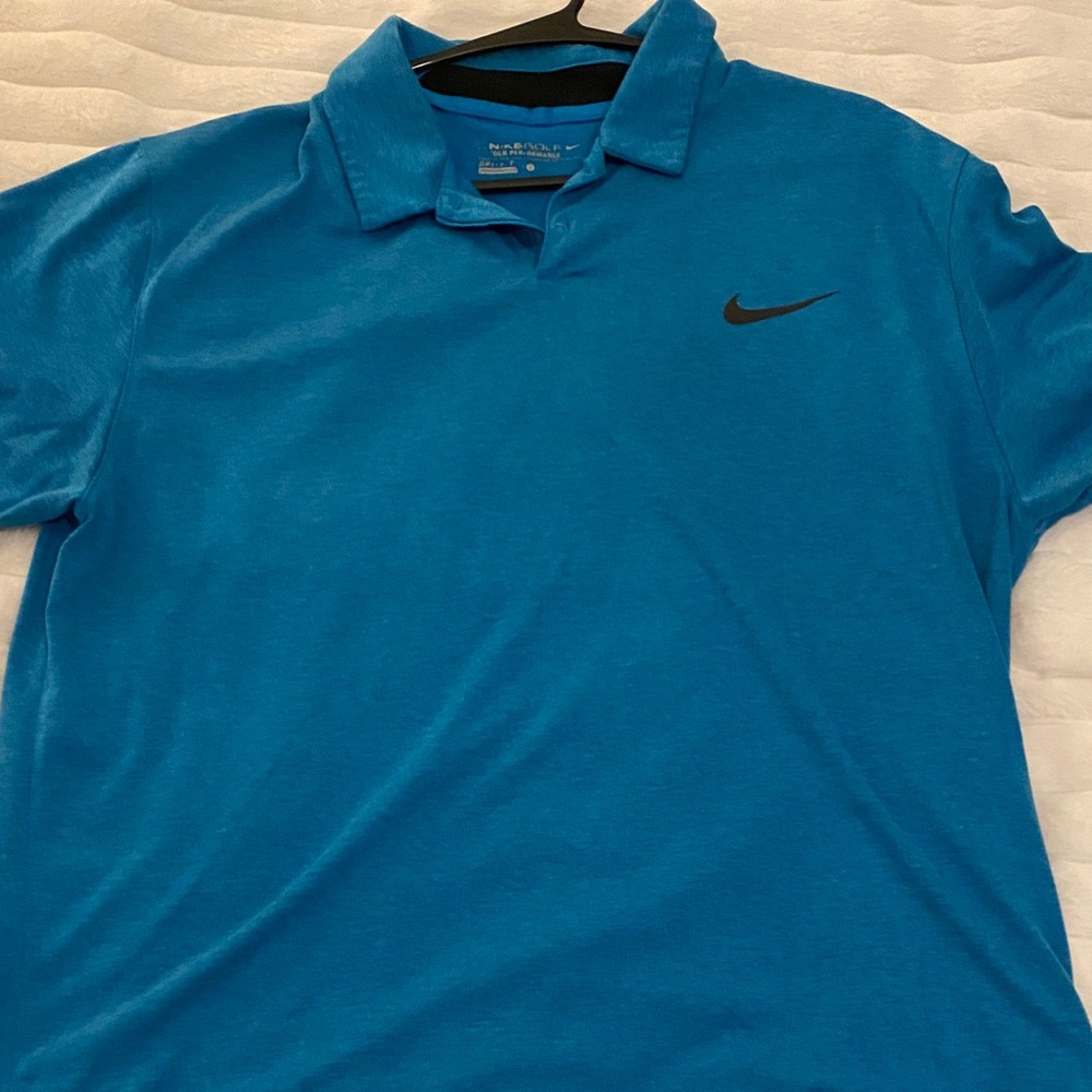 Nike Men's Vibrant Blue Polo Shirt